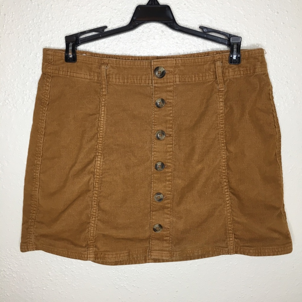 American Eagle Super Stretch Hi-Rise A-Line Corduroy Mini Skirt 8 - Picture 2 of 4